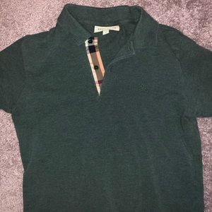 Green small Burberry dress shirt